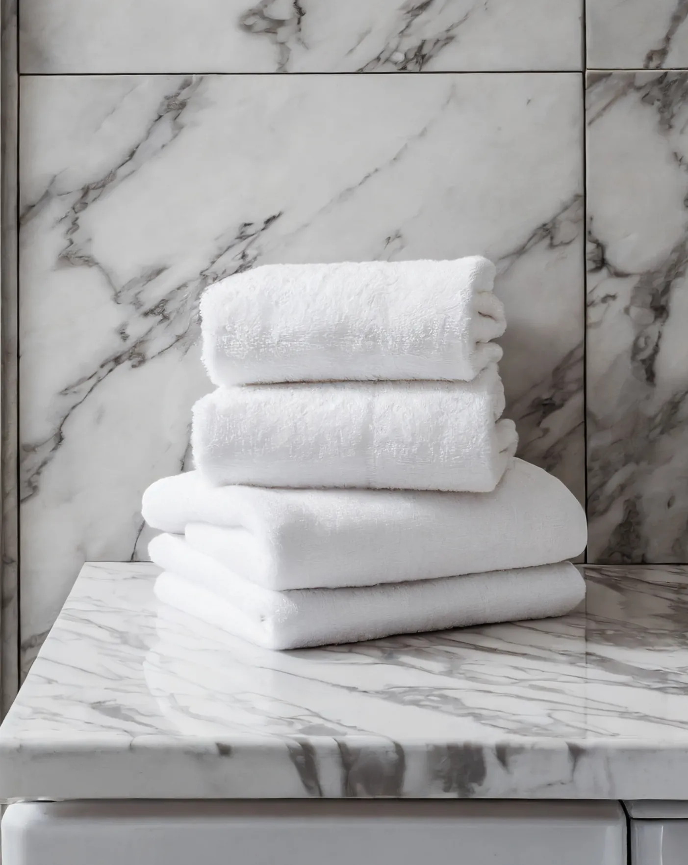 100% Cotton Towels - White