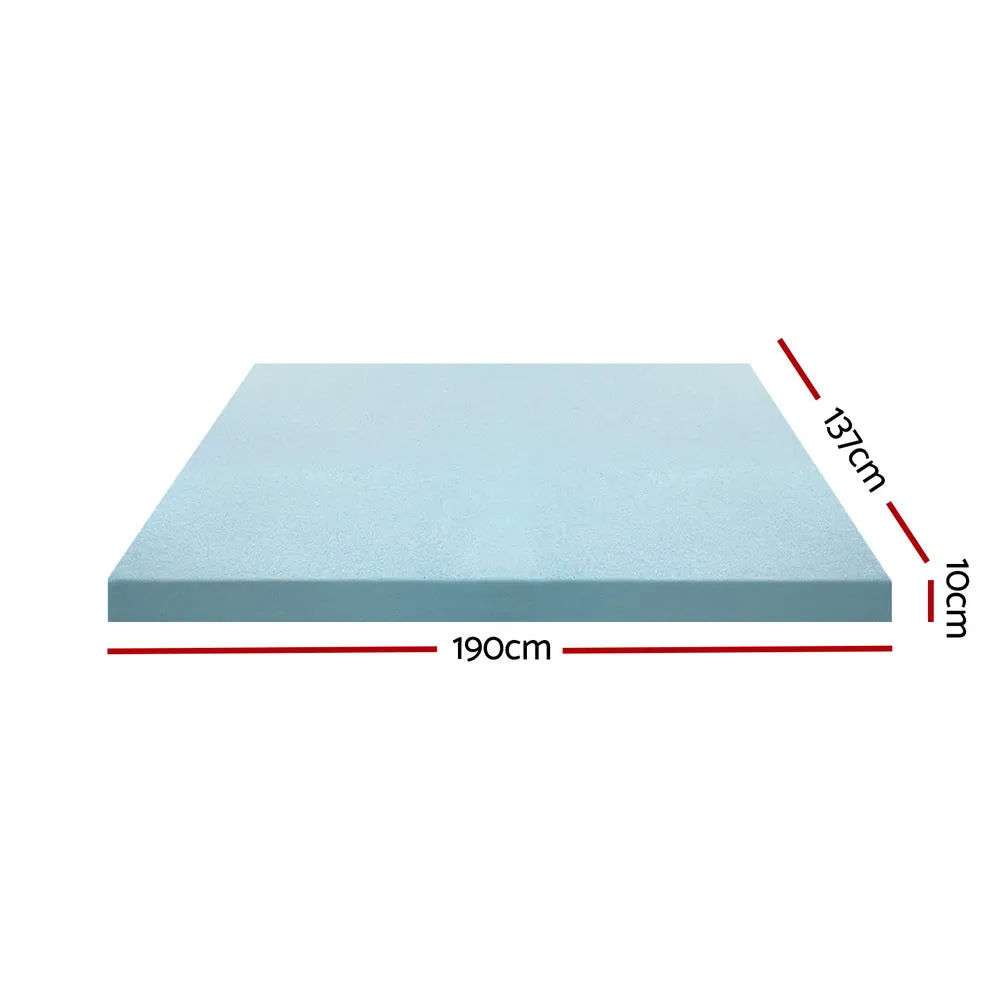 10cm Cool Gel Memory Foam Mattress Topper Double Bamboo - Giselle