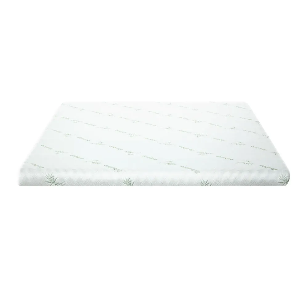 10cm Gel Memory Foam Mattress Topper, Bamboo Cover, Single - Giselle Bedding