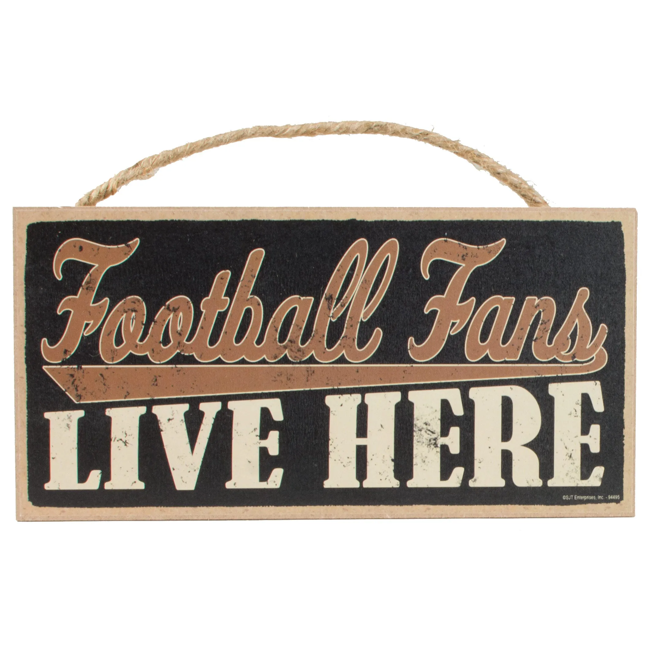 10" Wooden Sign: Football Fans