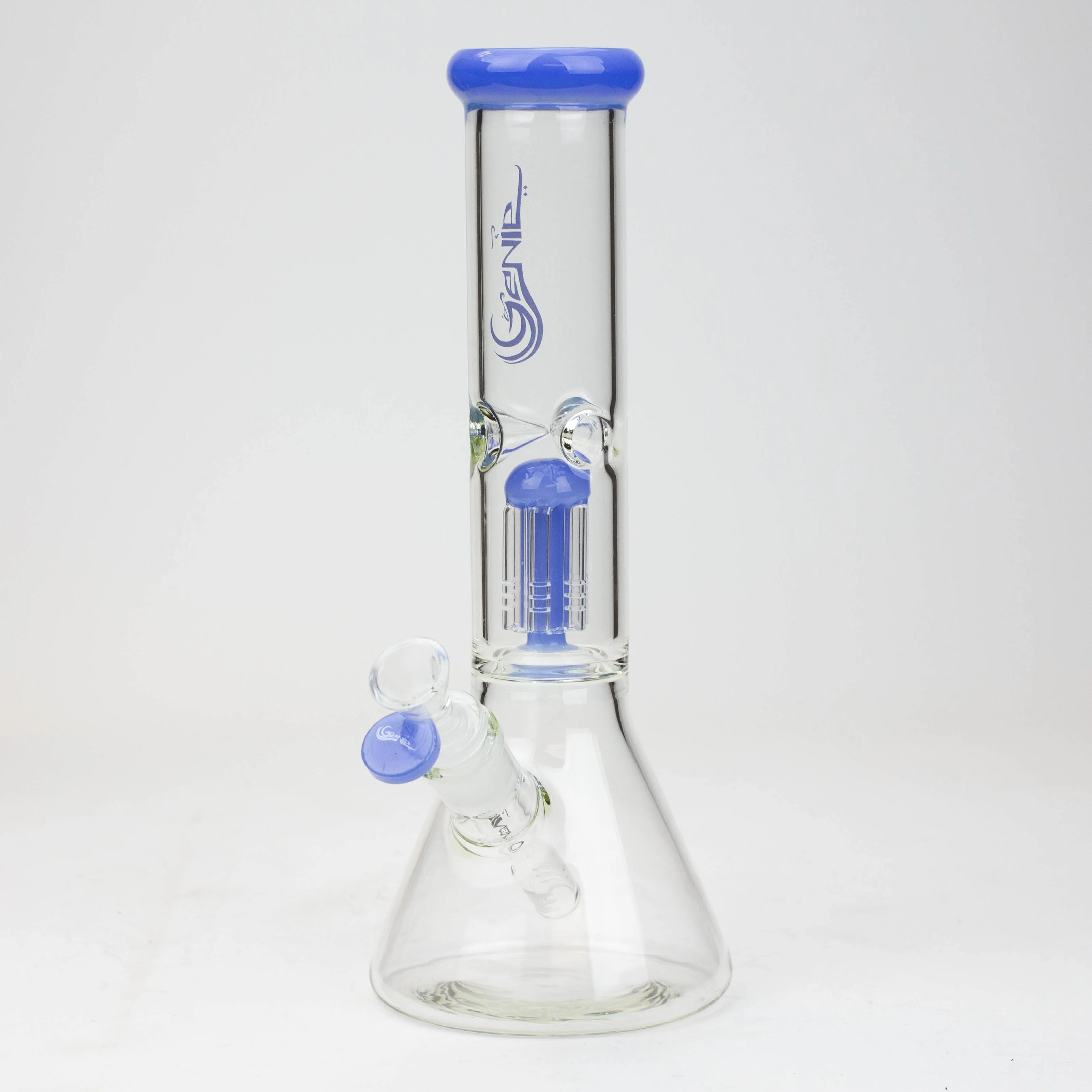 12" Genie-Tree Arms Color Accented Glass Water Bong