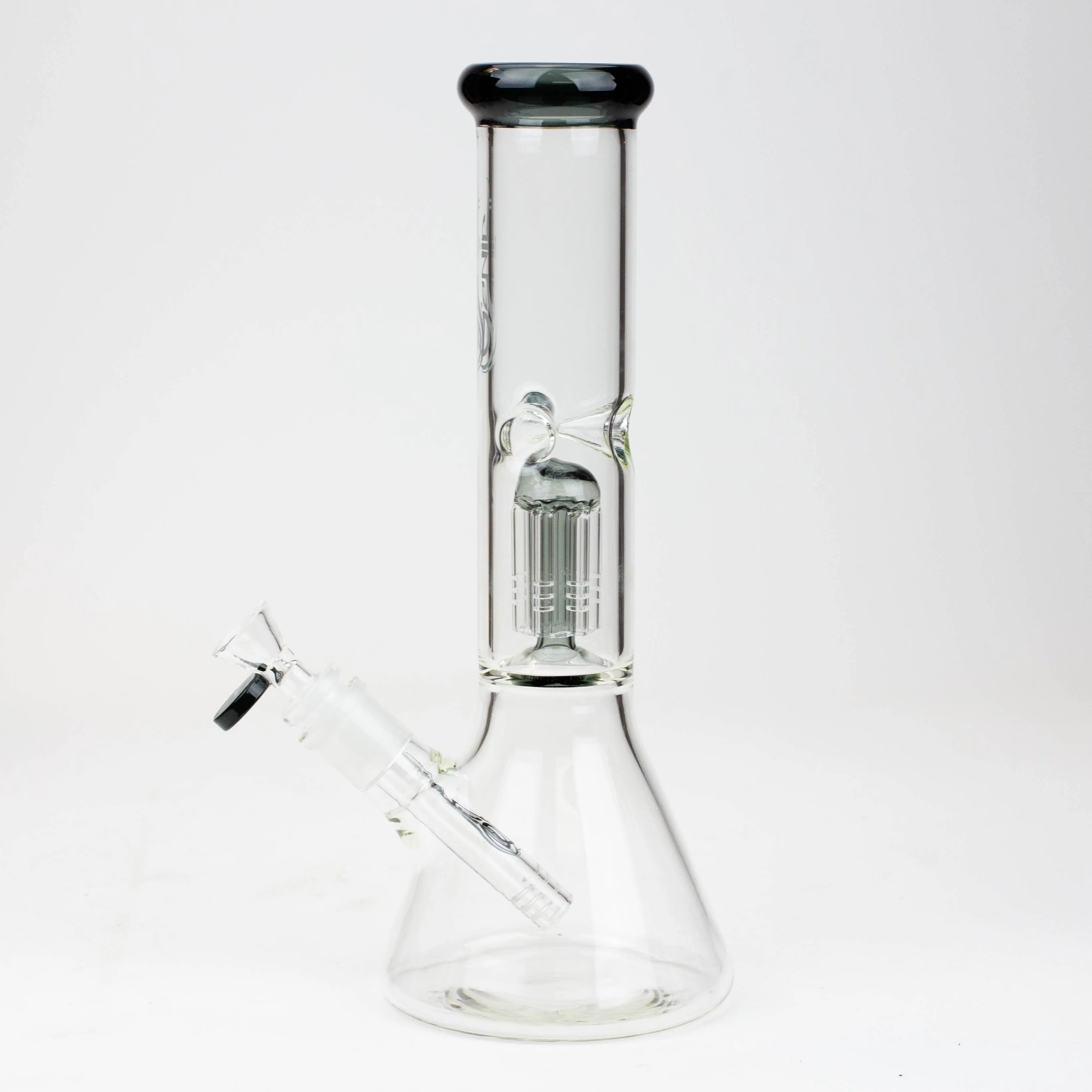 12" Genie-Tree Arms Color Accented Glass Water Bong