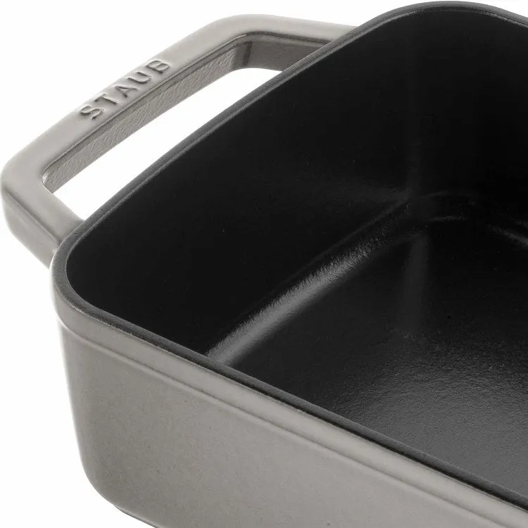 12" x 8" Cast Iron Roasting Pan - Graphite Gray