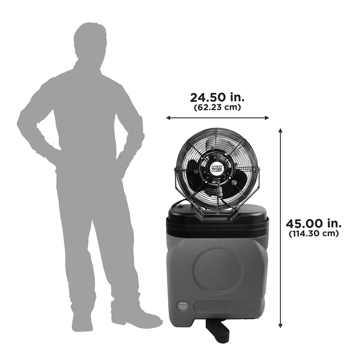 14 In. 3-Speed Misting Fan with 20 Gal. Tank