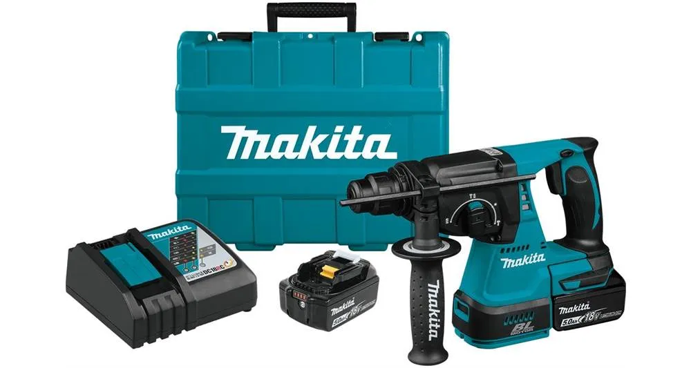 2021 Makita 18V LXT® Lithium-Ion Brushless Cordless 1" Rotary Hammer Kit (5.0Ah) (XRH01T)