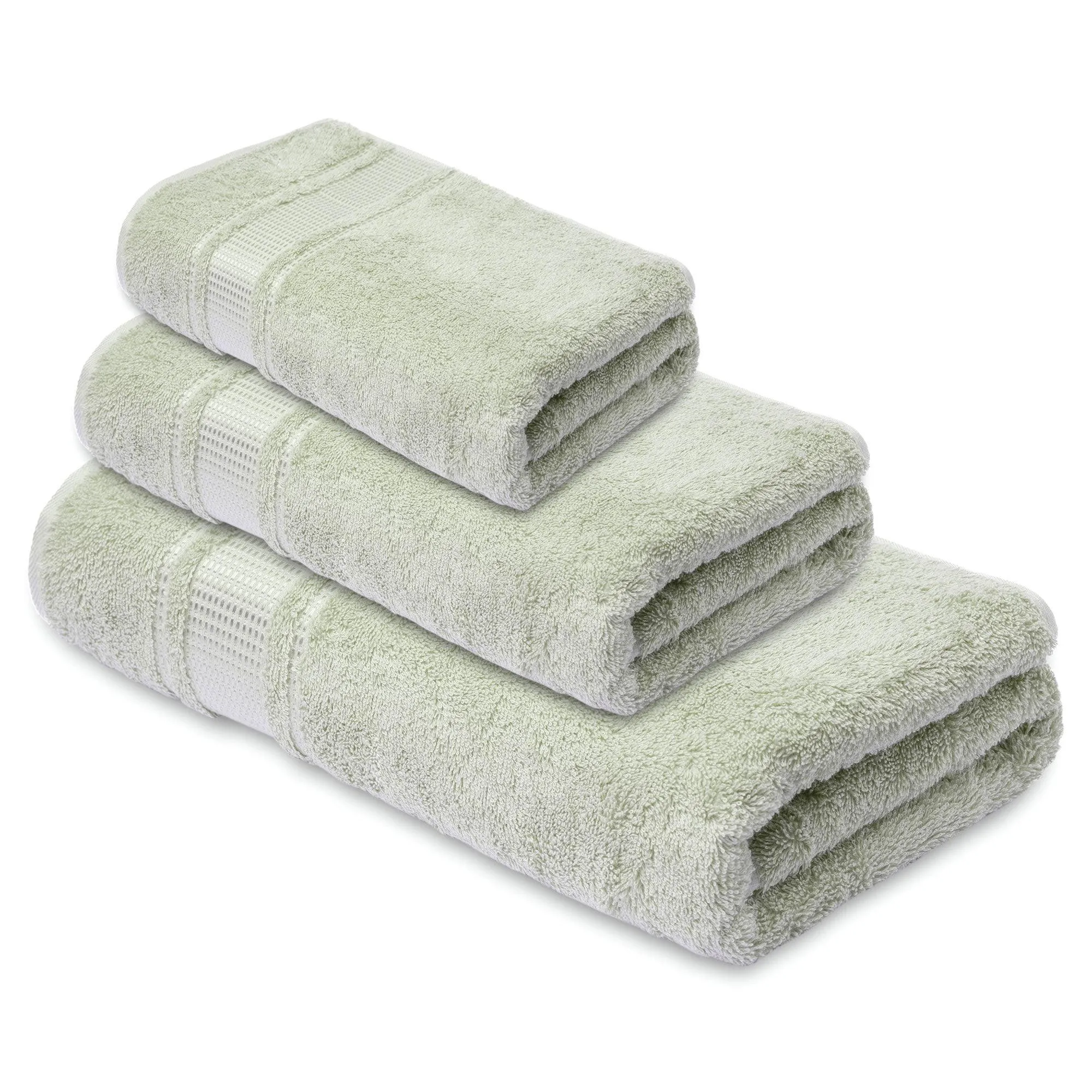 3 Pack Multi Size Bathroom Towels (Bath Towel - Hand - Towel - Washcloth)