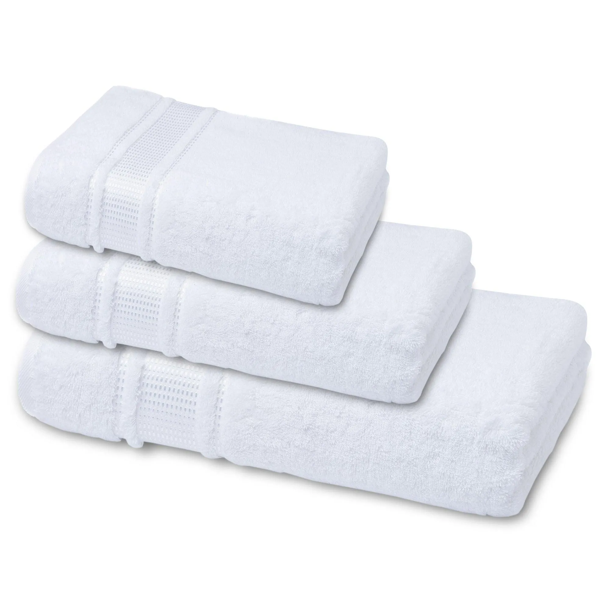 3 Pack Multi Size Bathroom Towels (Bath Towel - Hand - Towel - Washcloth)