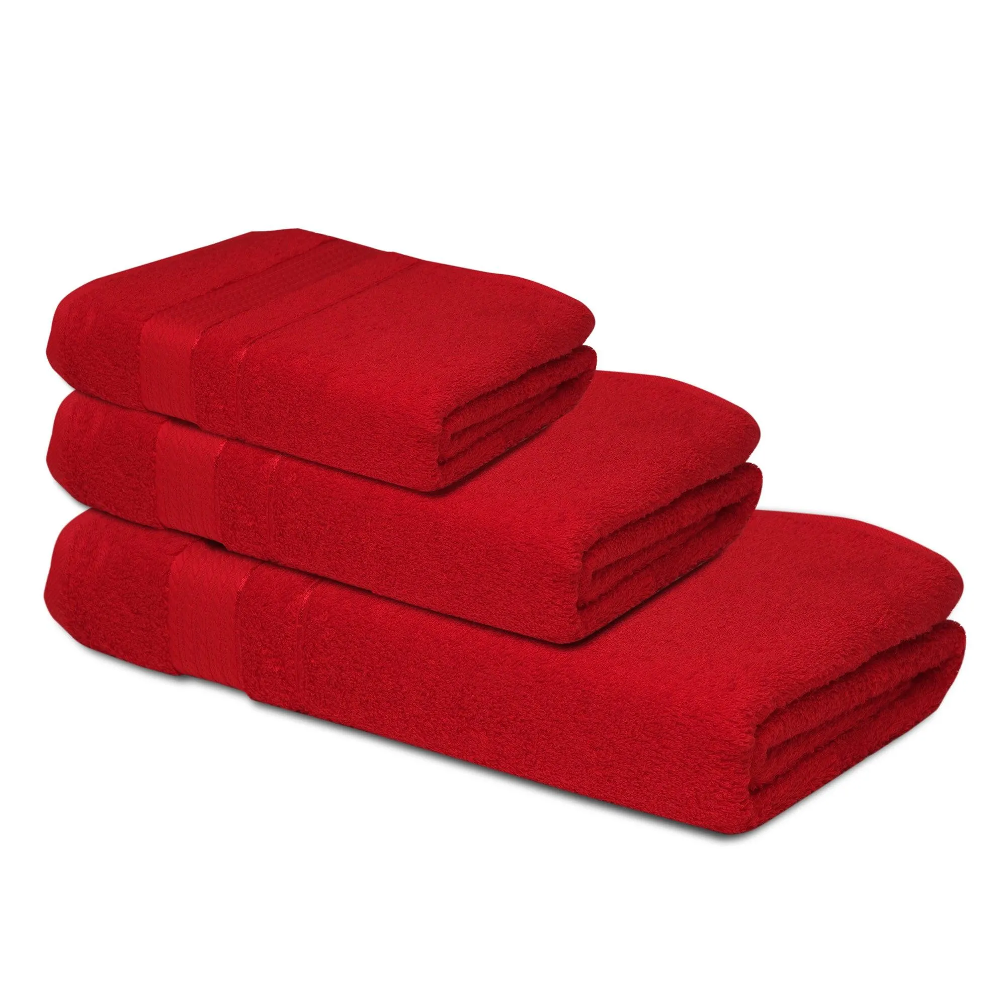 3 Pack Multi Size Bathroom Towels (Bath Towel - Hand - Towel - Washcloth)