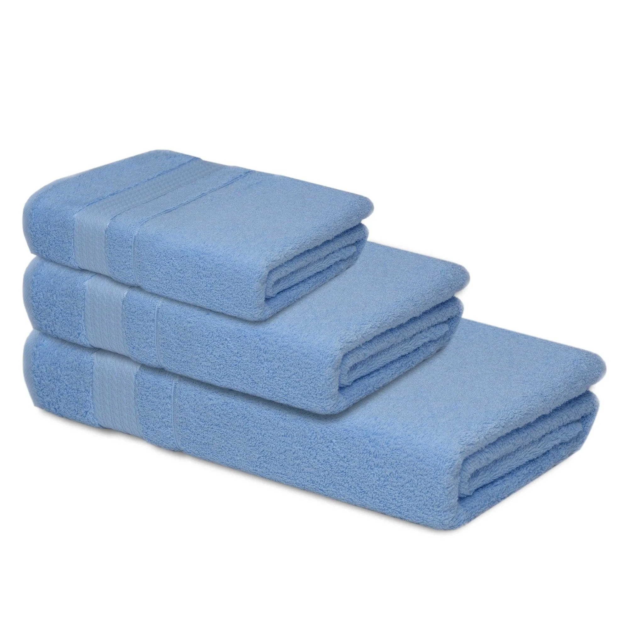 3 Pack Multi Size Bathroom Towels (Bath Towel - Hand - Towel - Washcloth)