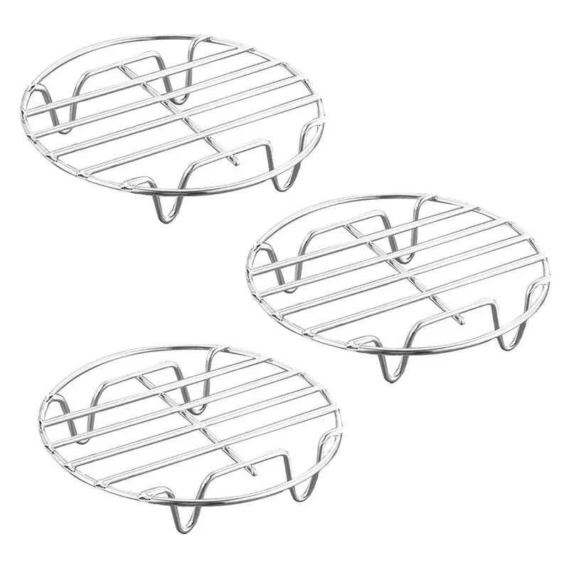 3 Pcs 7.7 Inch Round Multipurpose Drying Baking Rack For Stock Pot, Pressure Cooker & Canning