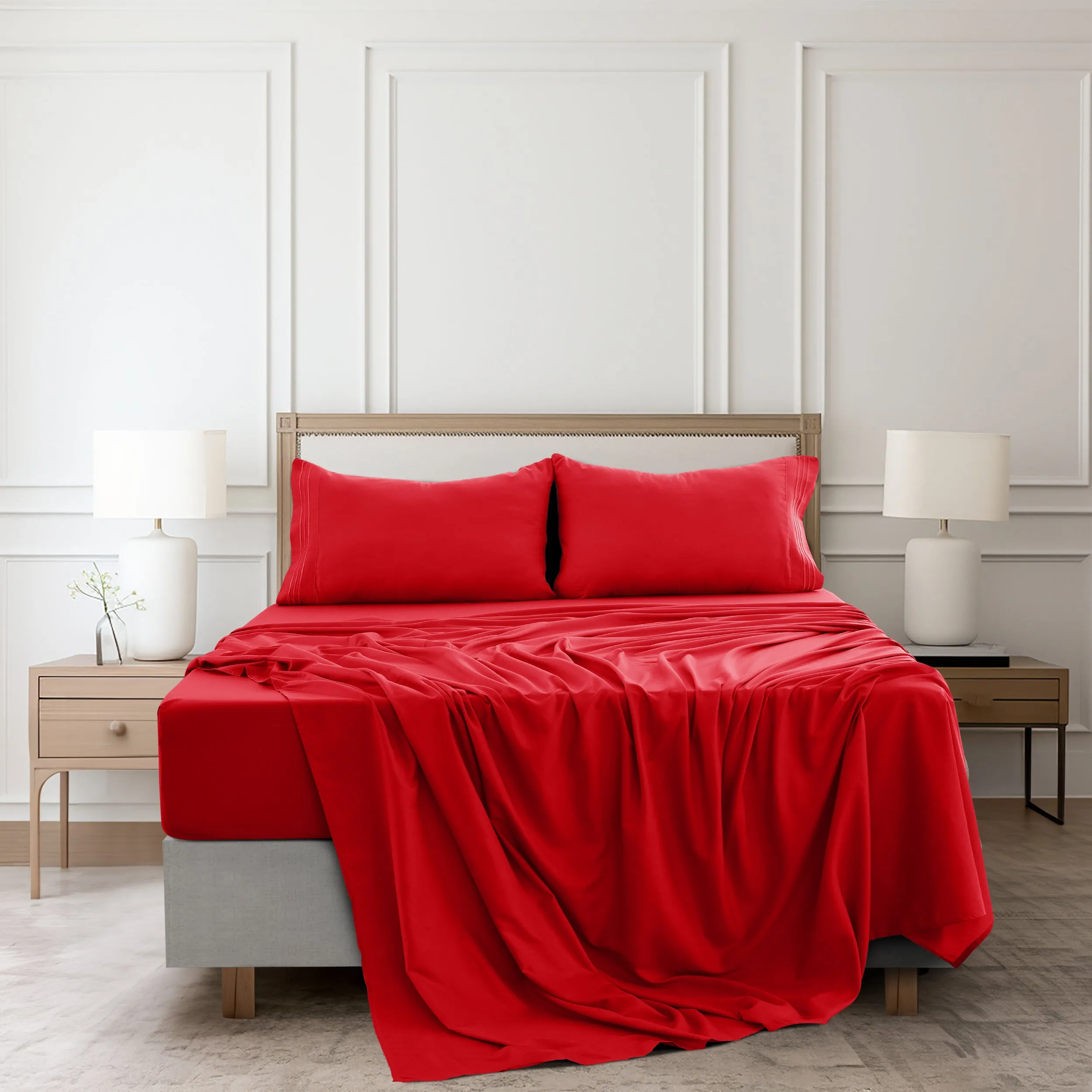 4-Piece 1800 Series Deep Pocket Bed Sheets Set