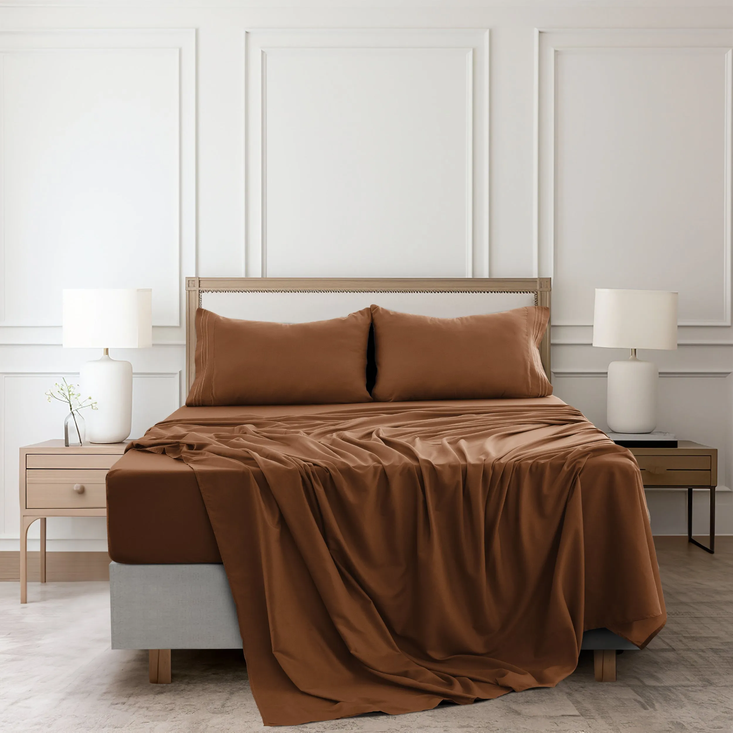 4-Piece 1800 Series Deep Pocket Bed Sheets Set