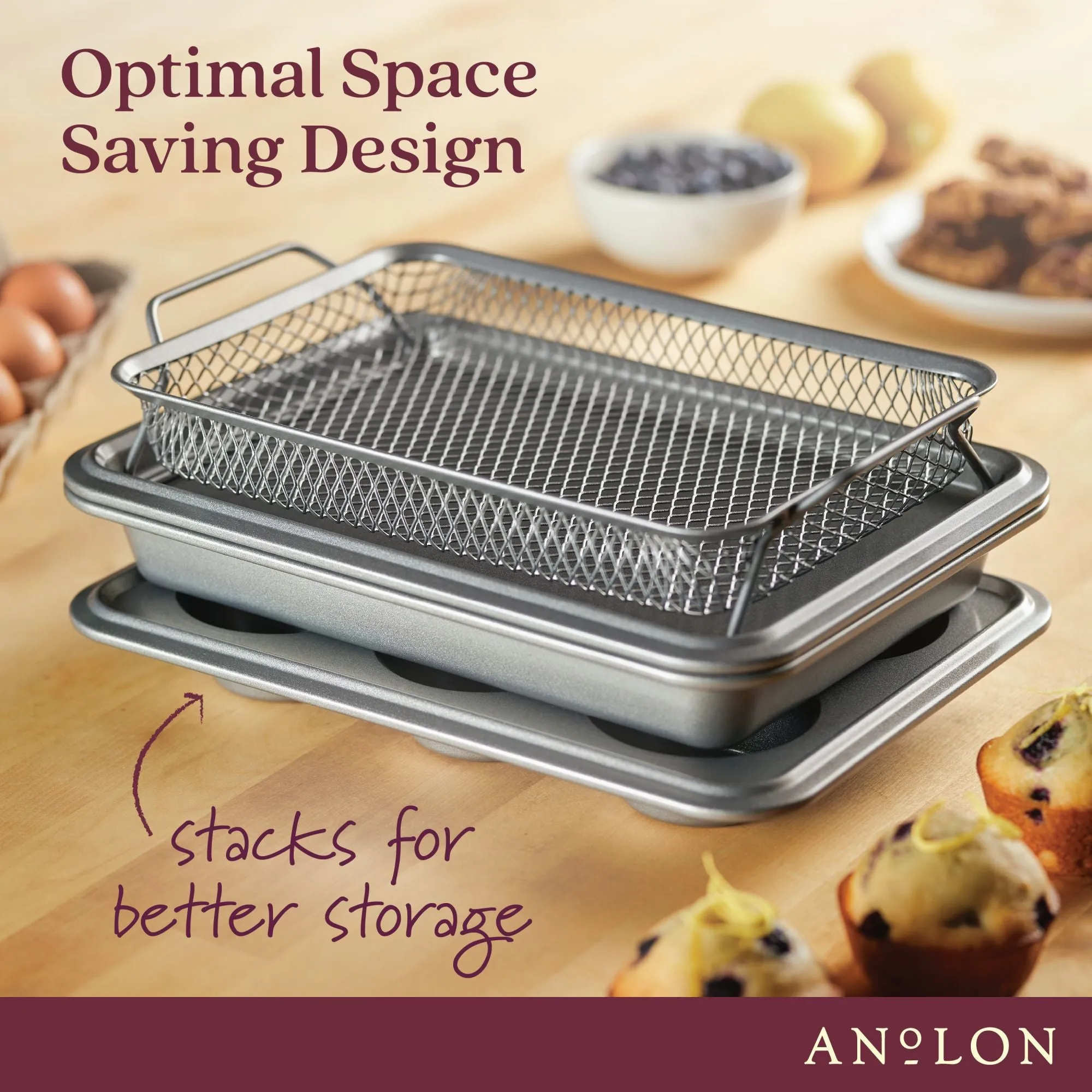 4-Piece Toaster Oven Nonstick Bakeware Set