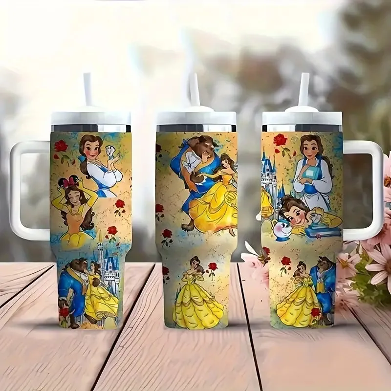 40Oz Cartoon Printed Insulated Tumbler