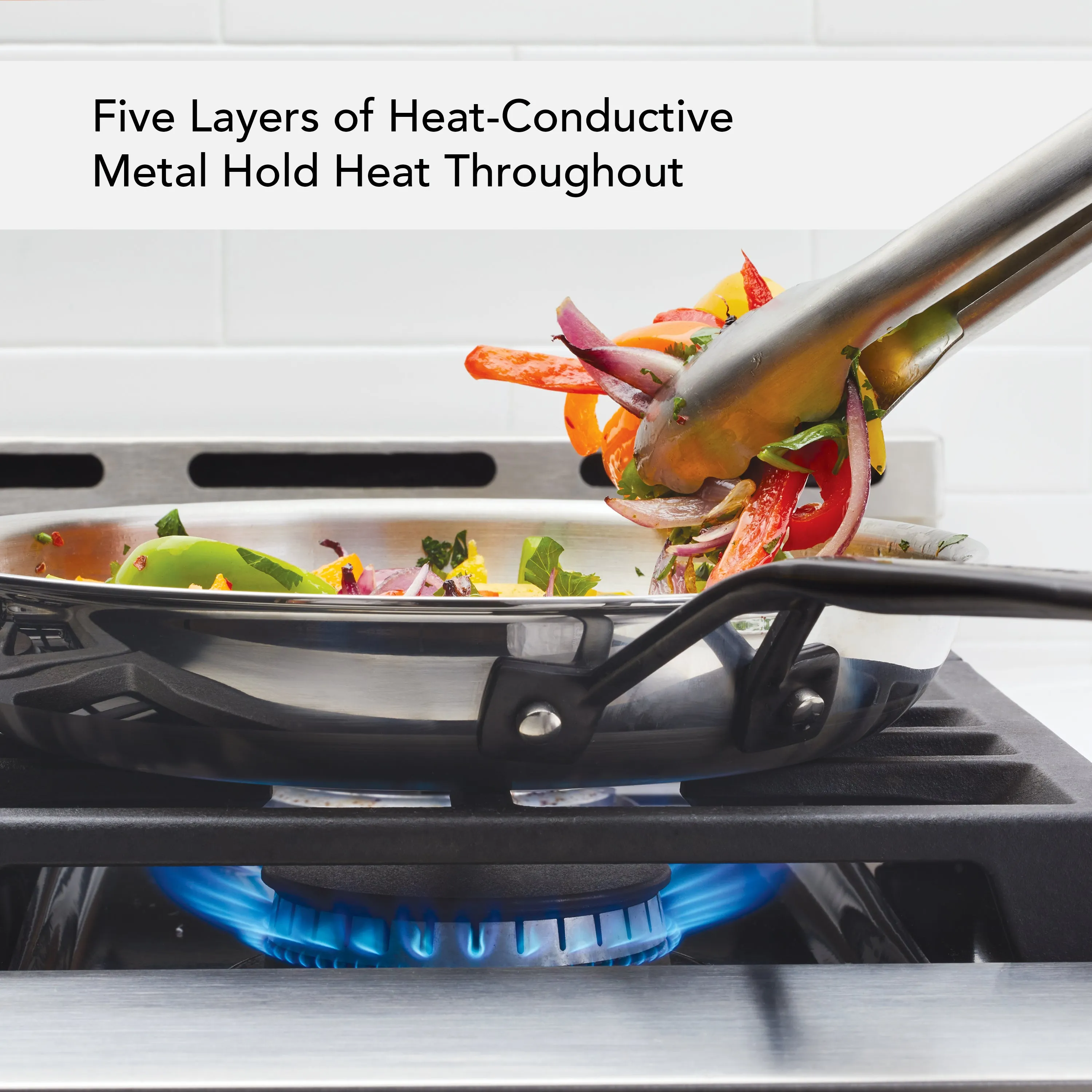 5-Ply Clad Stainless Steel Frying Pan