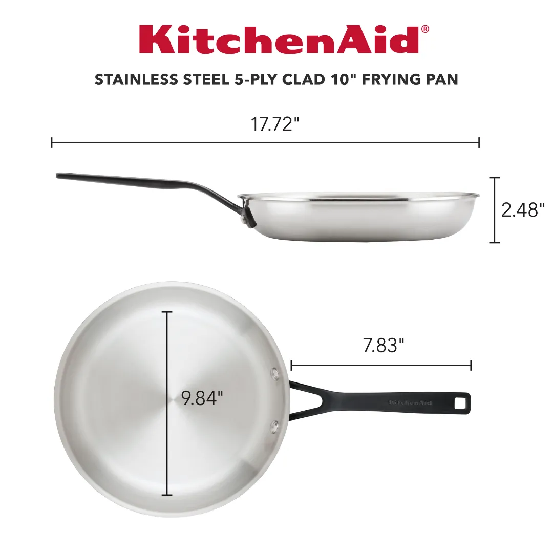 5-Ply Clad Stainless Steel Frying Pan