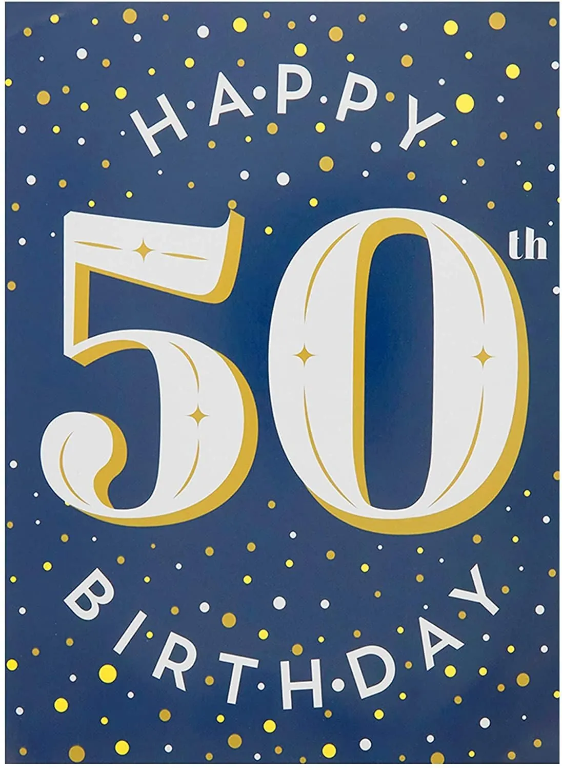 50th Birthday Decorations, Includes Table Centerpieces, Wall Sign, Ceiling Decorations and Confetti String (12 Pieces)