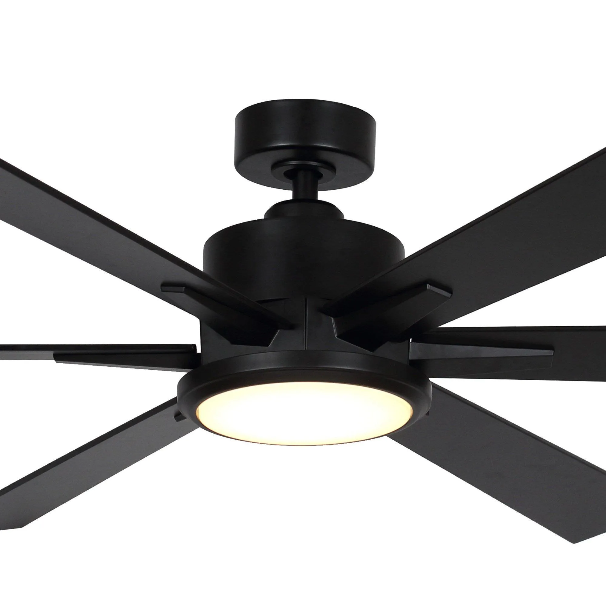 65" Amold Industrial Downrod Mount Ceiling Fan with Lighting and Remote Control