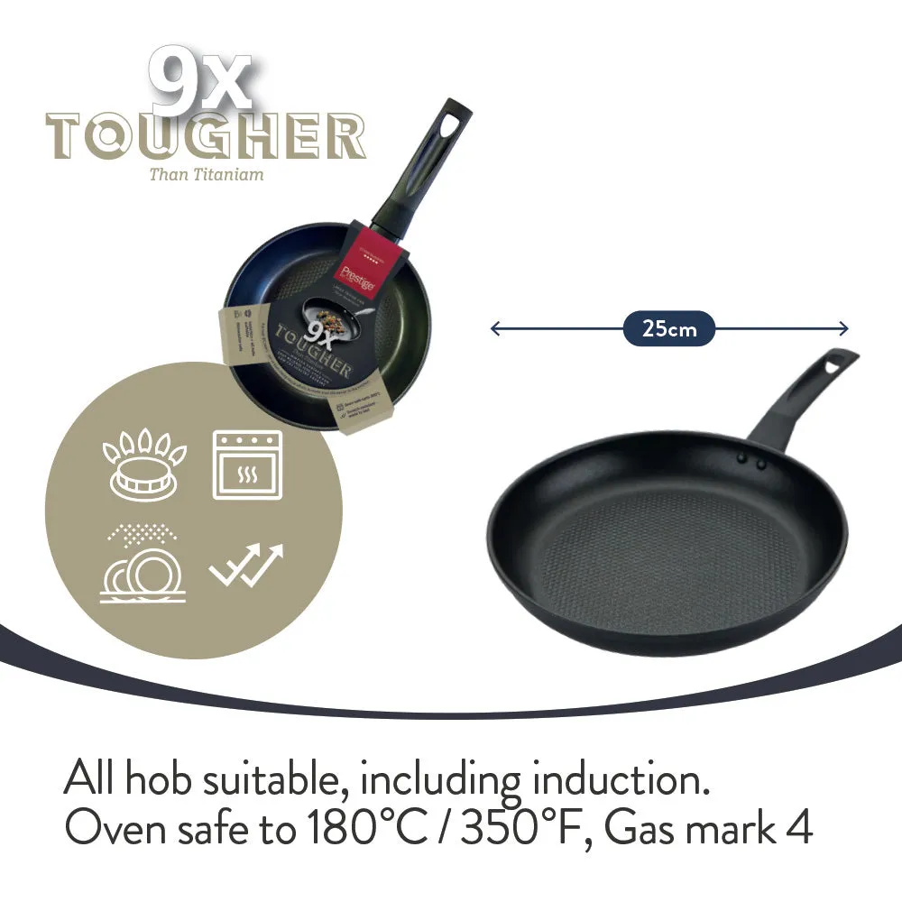 9 x Tougher Non-Stick Induction Frying Pan - 3 Sizes