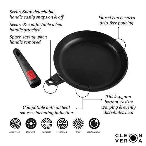 A NONSTICK FRYING WITH A DETACHABLE HANDLE THAT'S GREAT FOR CAMPING TRIPS