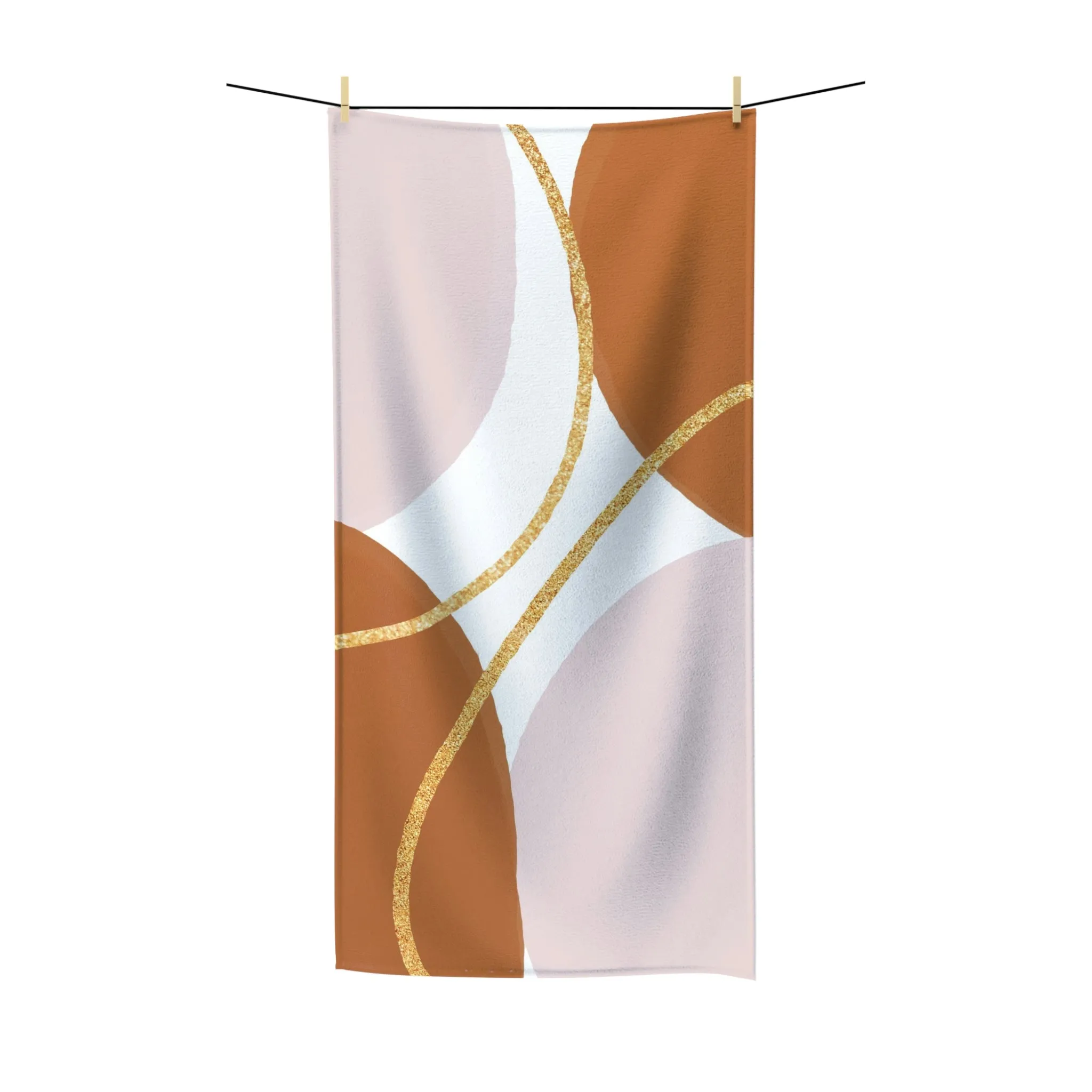 Abstract Boho Bath Towel | Rust Pink