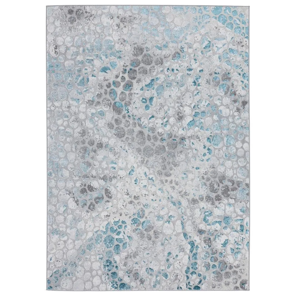 Abstract Coastal Pebbles Area Rug