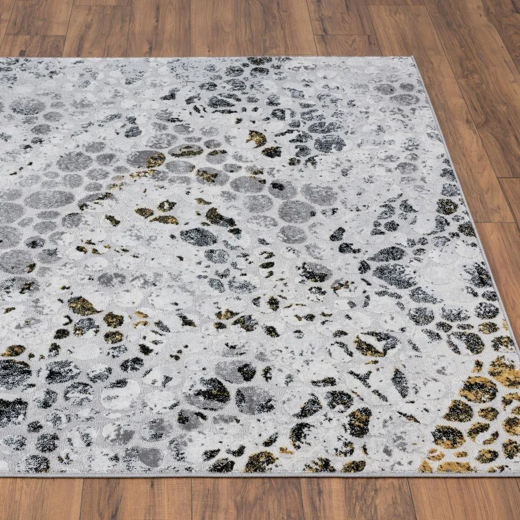 Abstract Coastal Pebbles Area Rug