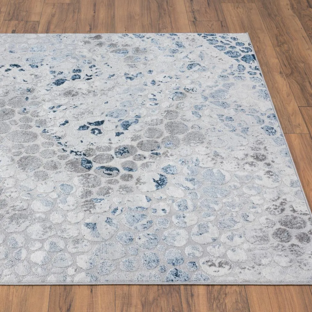 Abstract Coastal Pebbles Area Rug