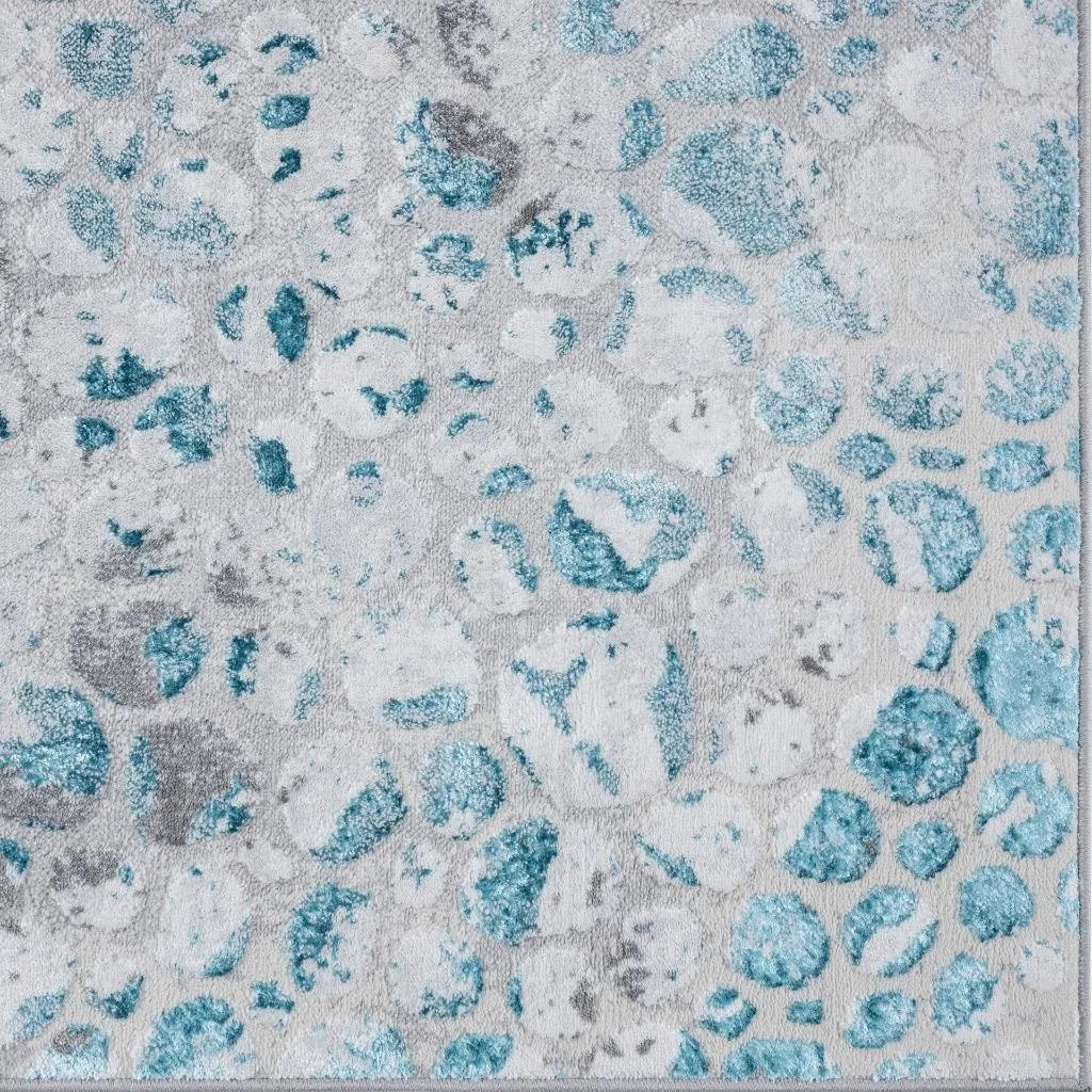 Abstract Coastal Pebbles Area Rug