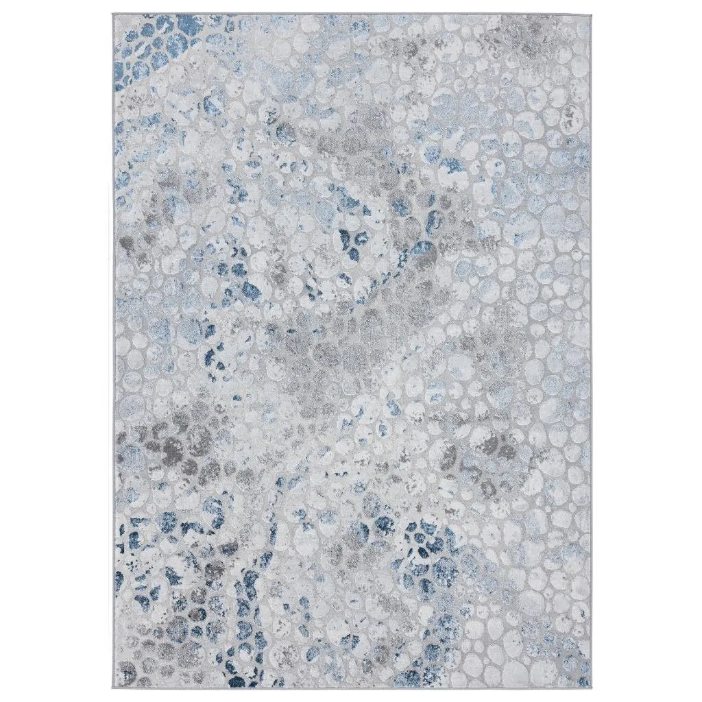 Abstract Coastal Pebbles Area Rug