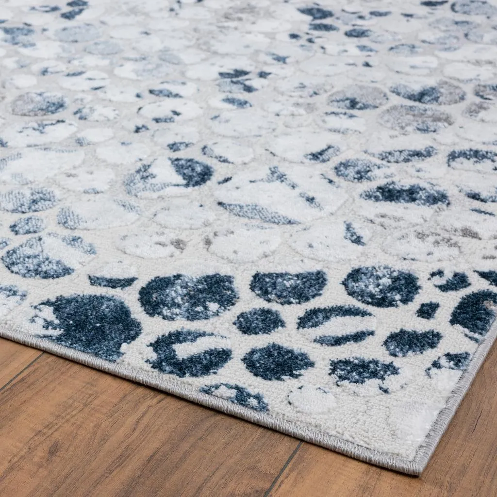 Abstract Coastal Pebbles Area Rug