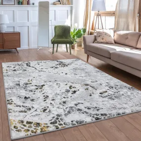 Abstract Coastal Pebbles Area Rug