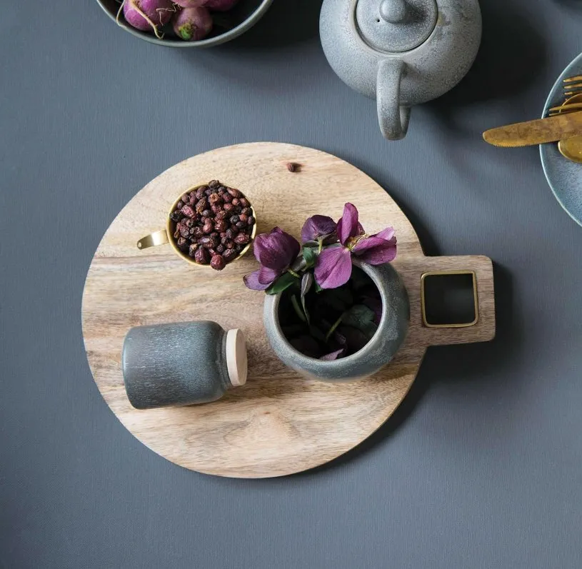 ACACIA WOOD ROUND CHEESE/CUTTING BOARD