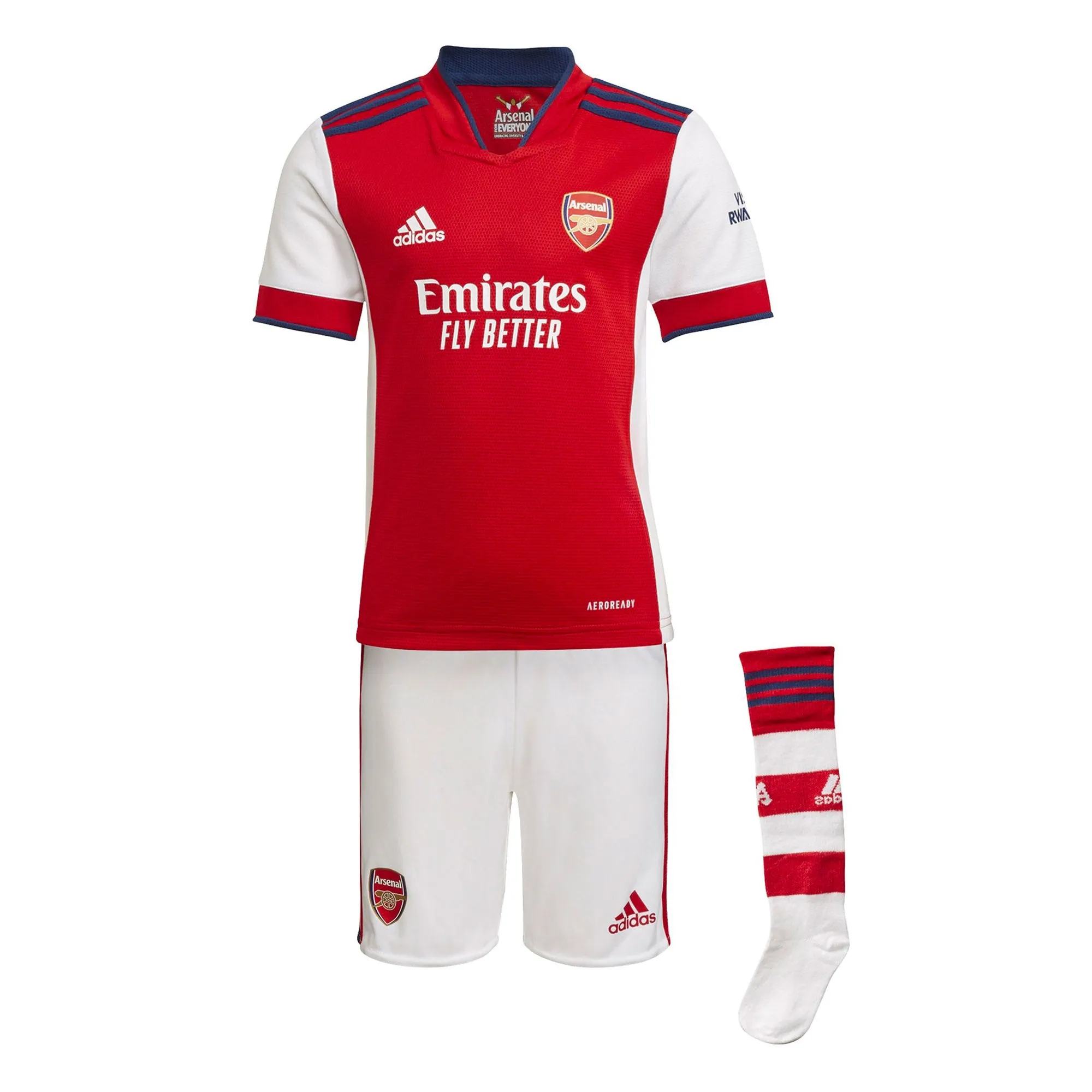 adidas Kids Arsenal 2021/22 Home Minikit White/Scarlet