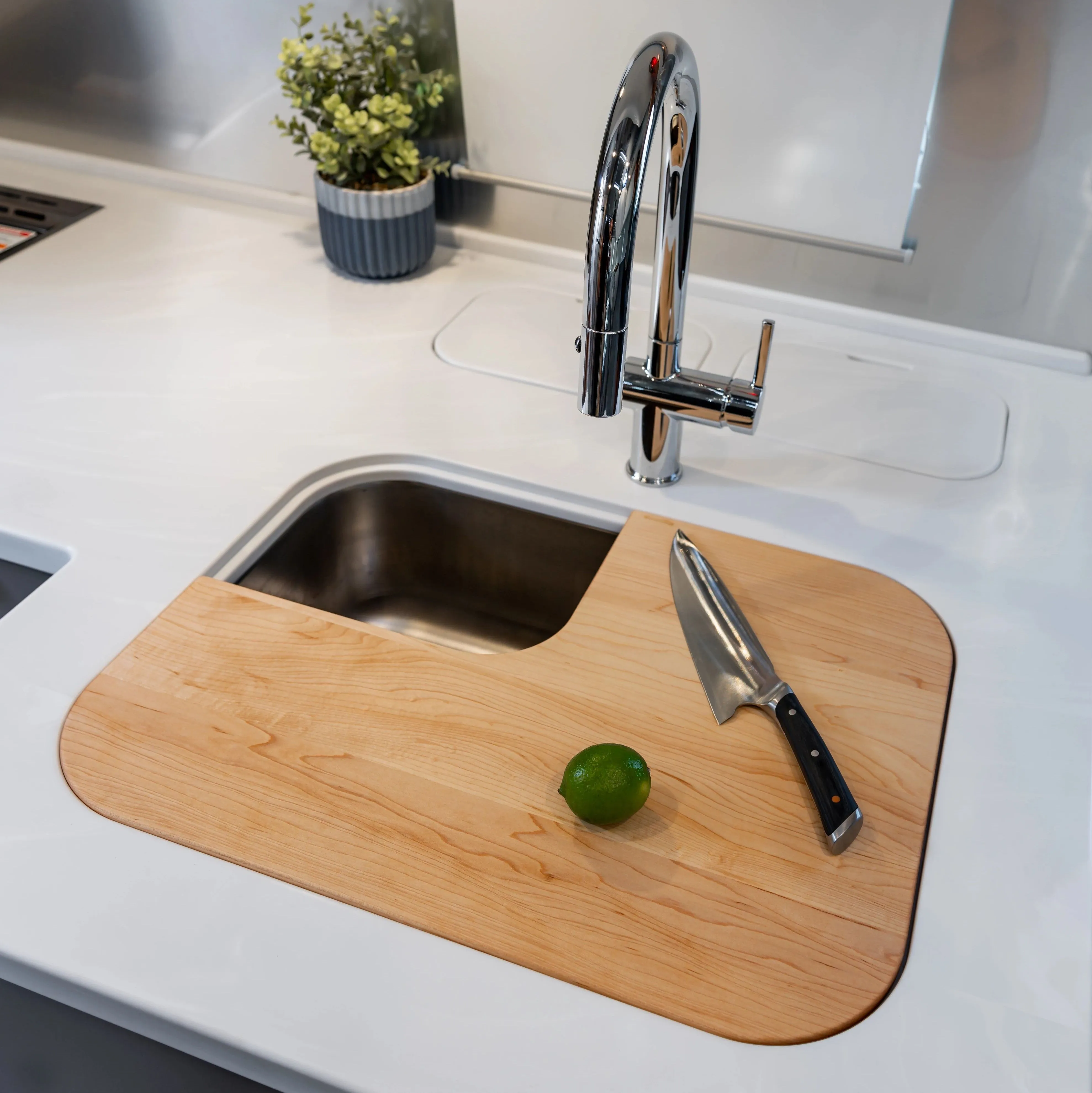 Airstream Custom Sink Cutting Boards for Pendleton Travel Trailers