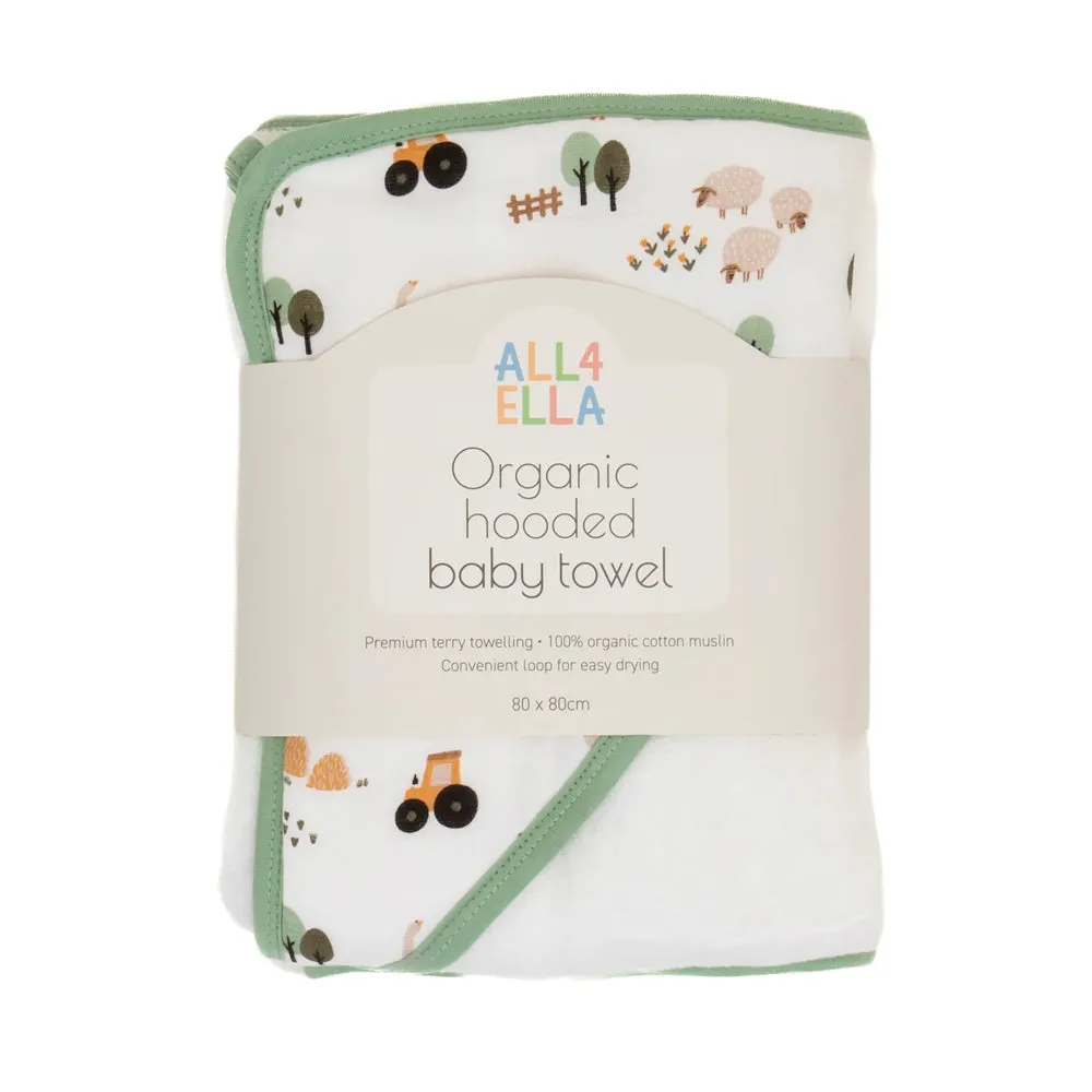 All4Ella Hooded Towel Country Farm