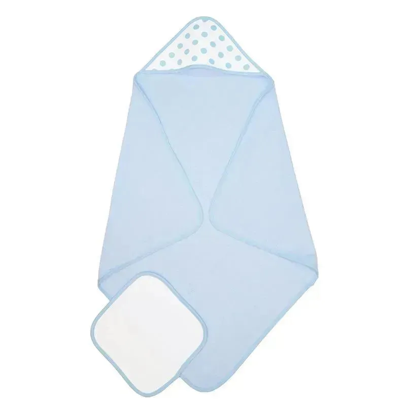 American Baby - Cotton Terry Hooded Towel Set, Blue