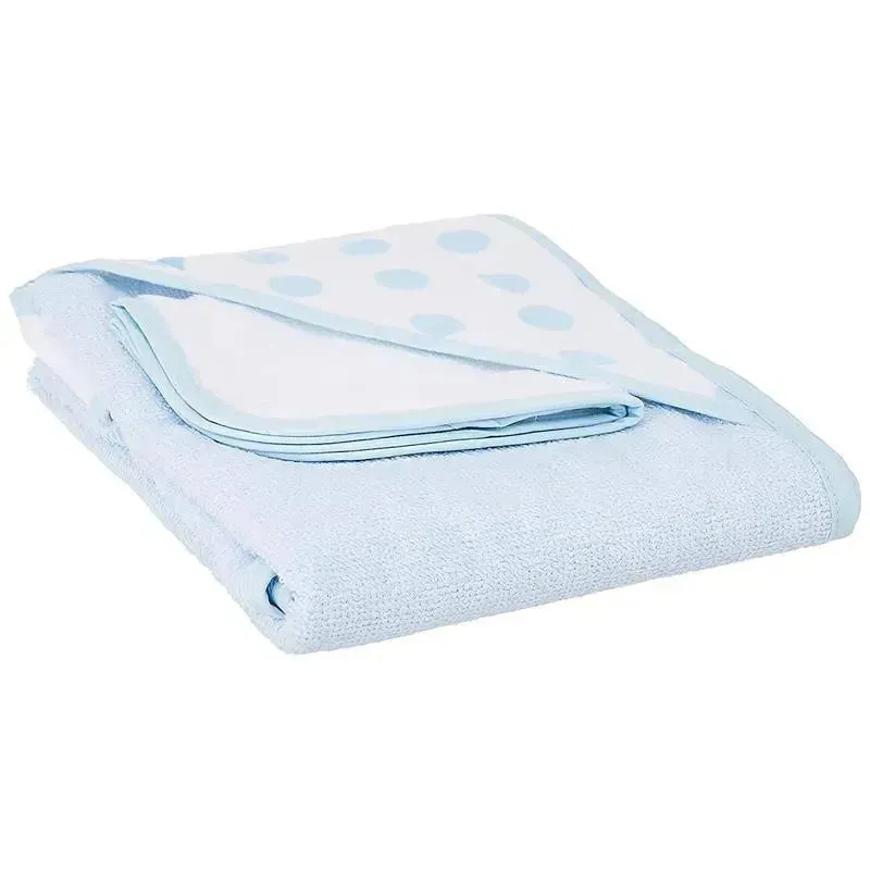 American Baby - Cotton Terry Hooded Towel Set, Blue