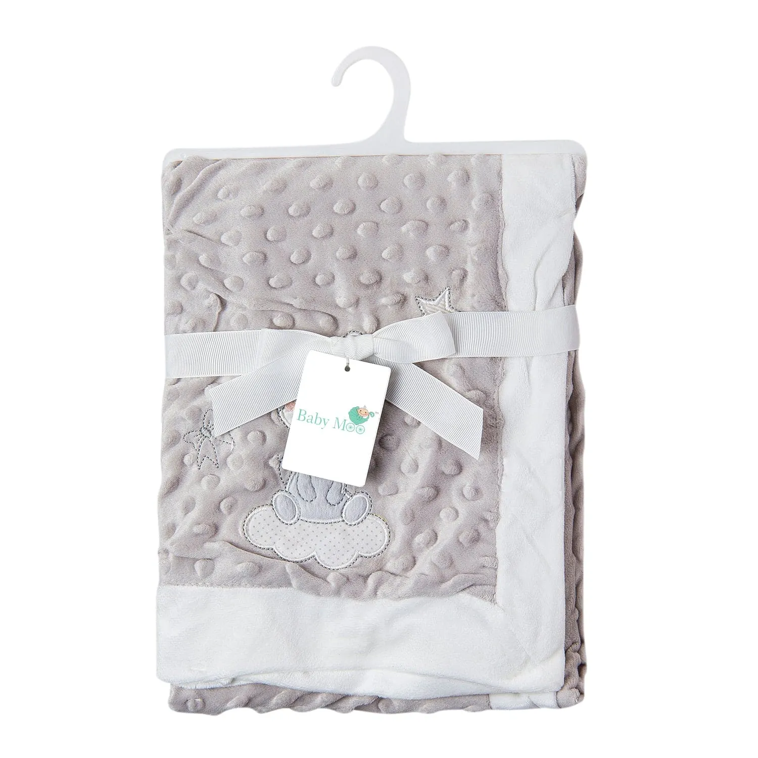 Animal Soft Reversible Bubble Blanket Grey