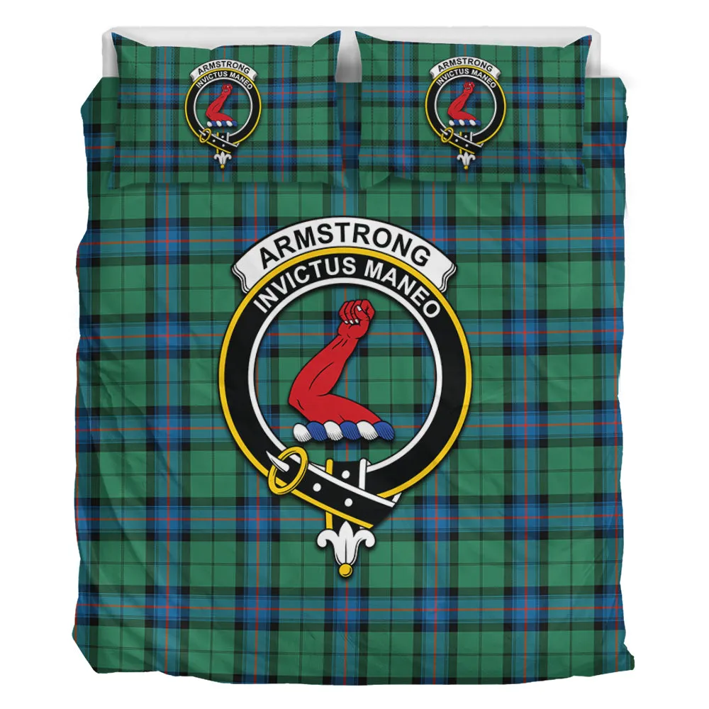 Armstrong Ancient Tartan Bedding Set with Family Crest