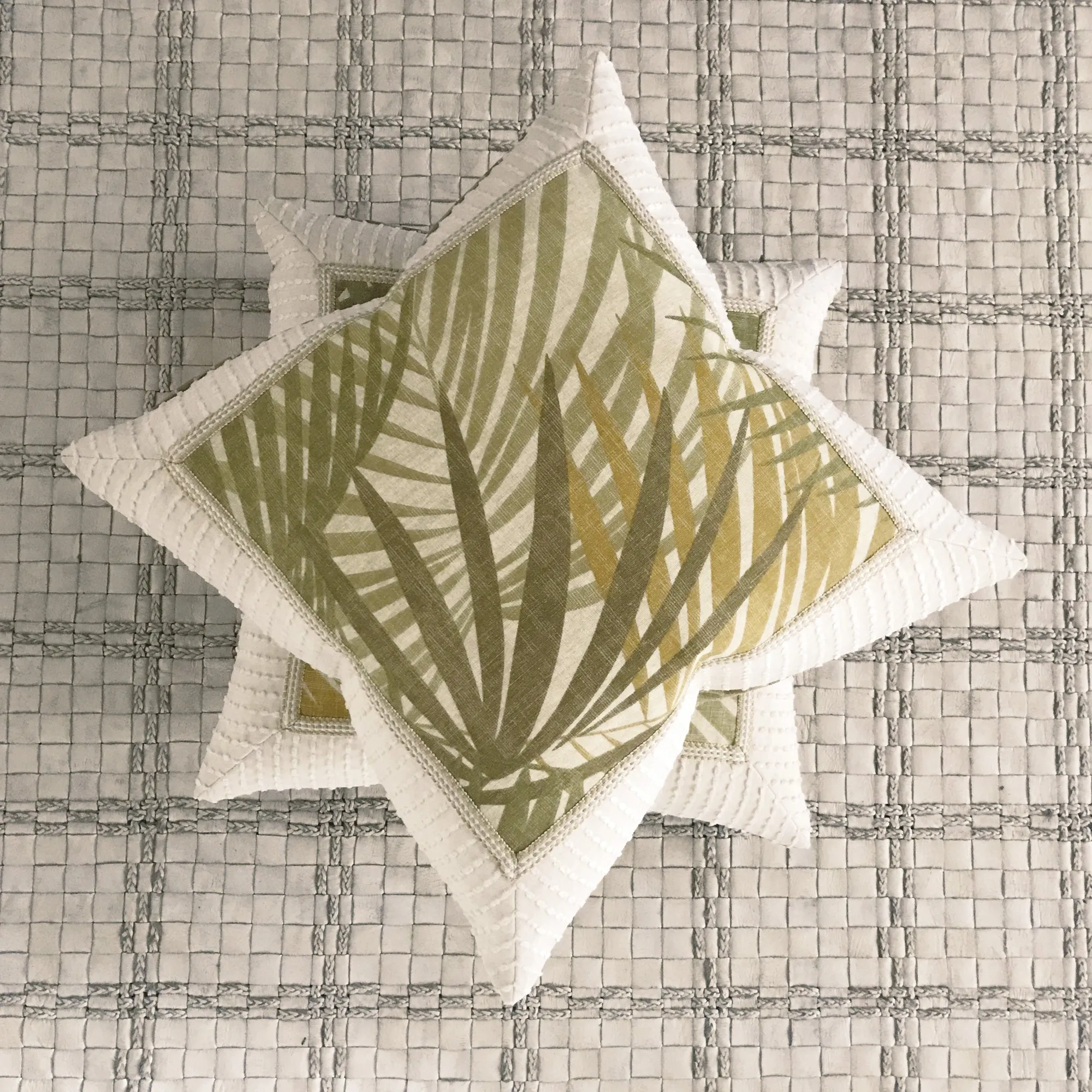 Augustus Gold Coast Tropical Palm Leaf Throw Pillow Cover 20x20