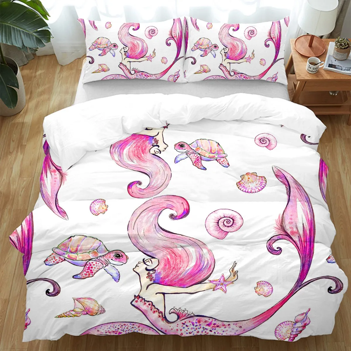 Baby Sea Turtle and Mermaid Bedding Set