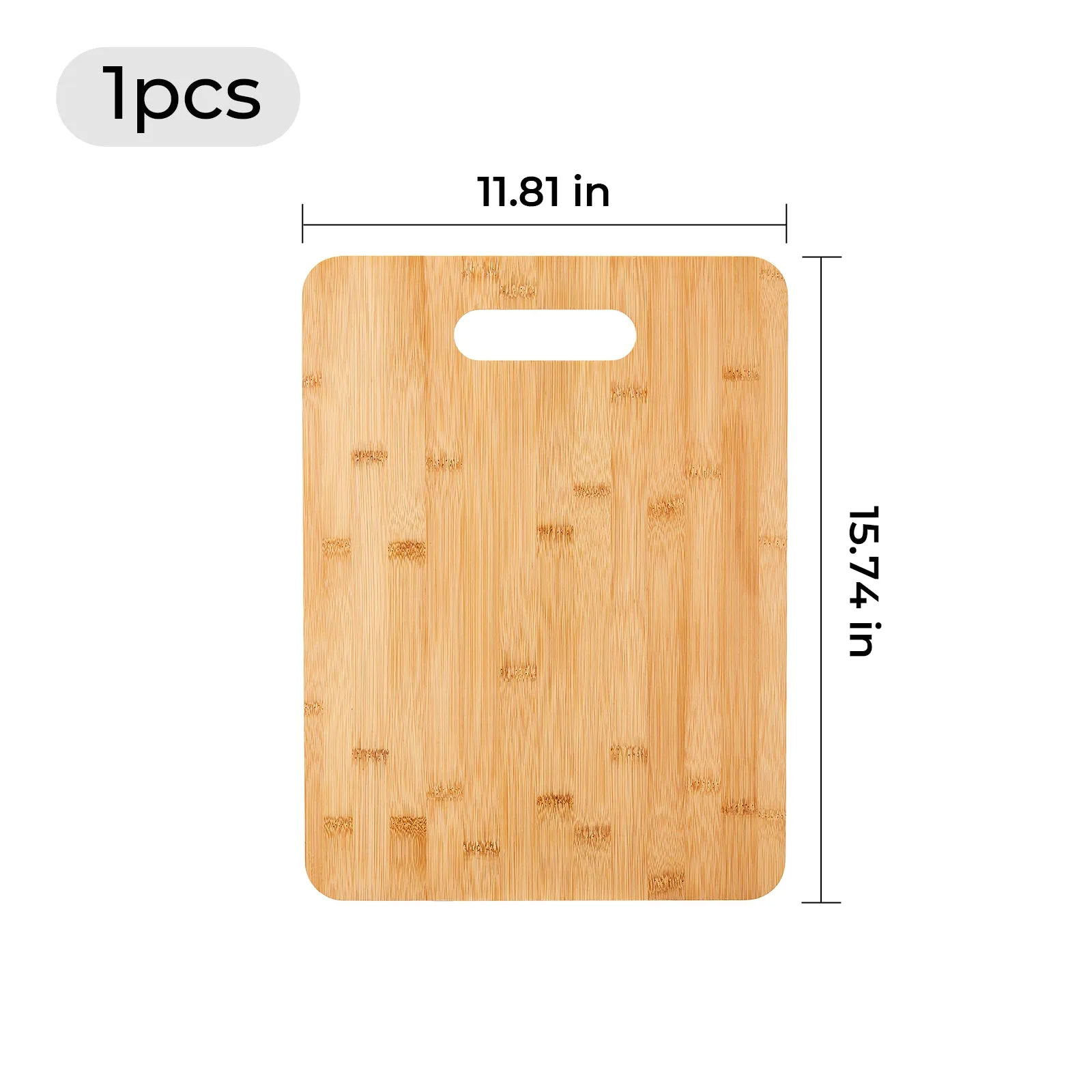 Bamboo Cutting Board with Cutout Handle (1pcs)