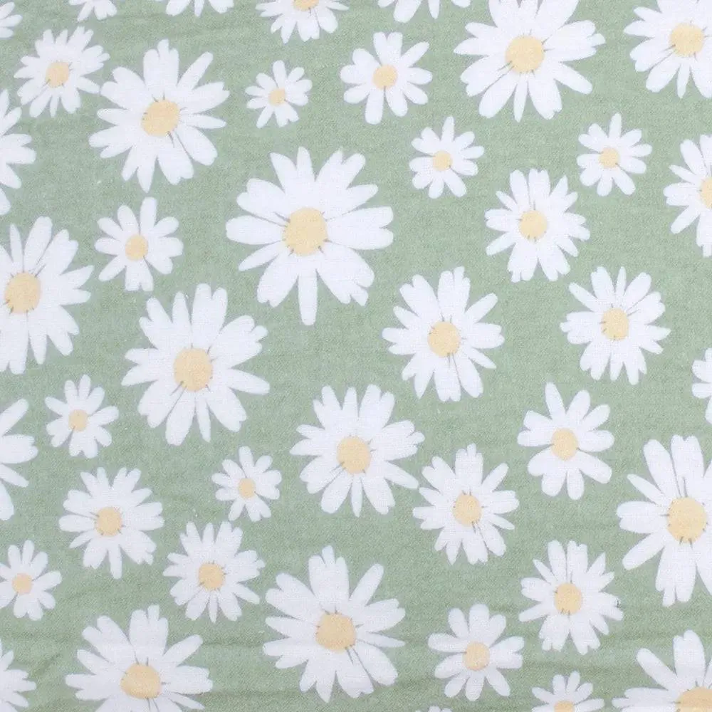 Bambury | Flannelette Sheet Set - Daisy Sage