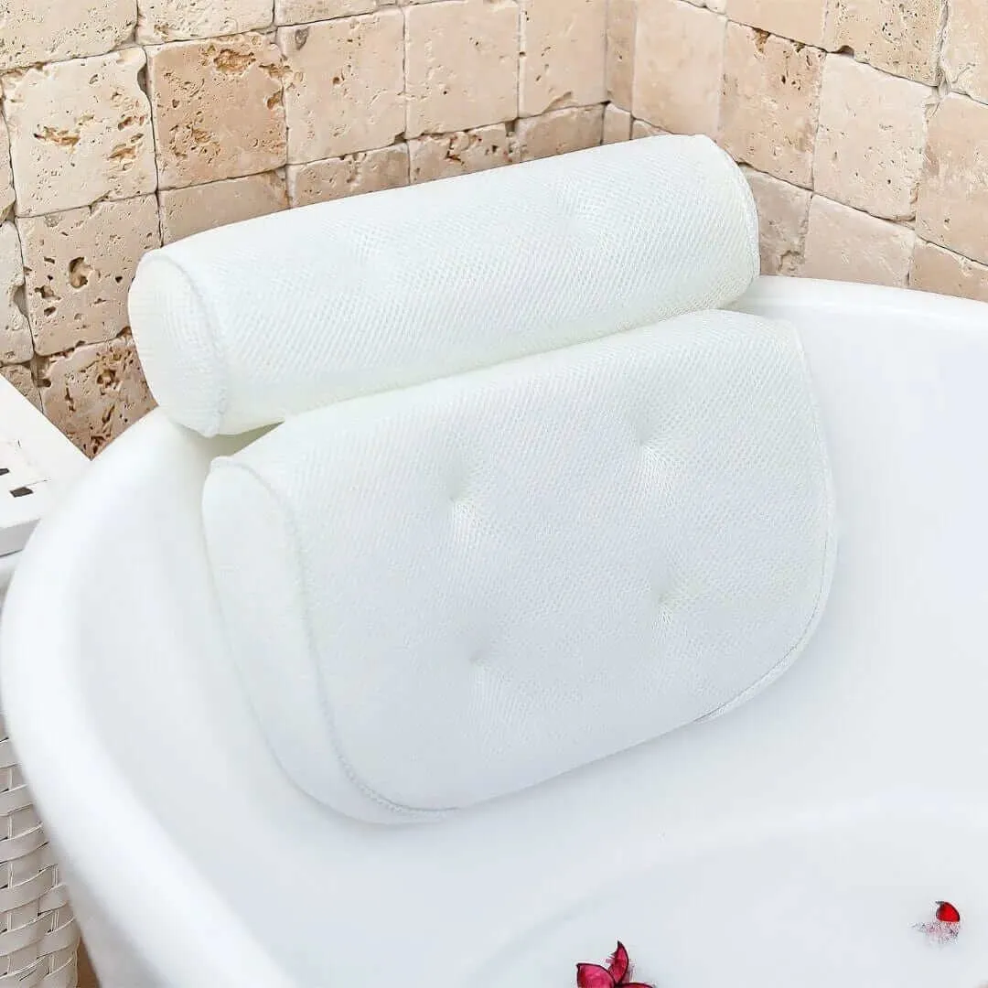 Bath Pillow for Bathtub - Soft Support for Neck, Head and Back