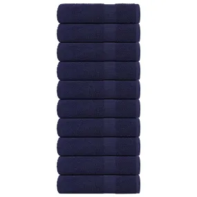 Bath Towels 10 pcs Navy Blue 100x150 cm 360 gsm 100% Cotton