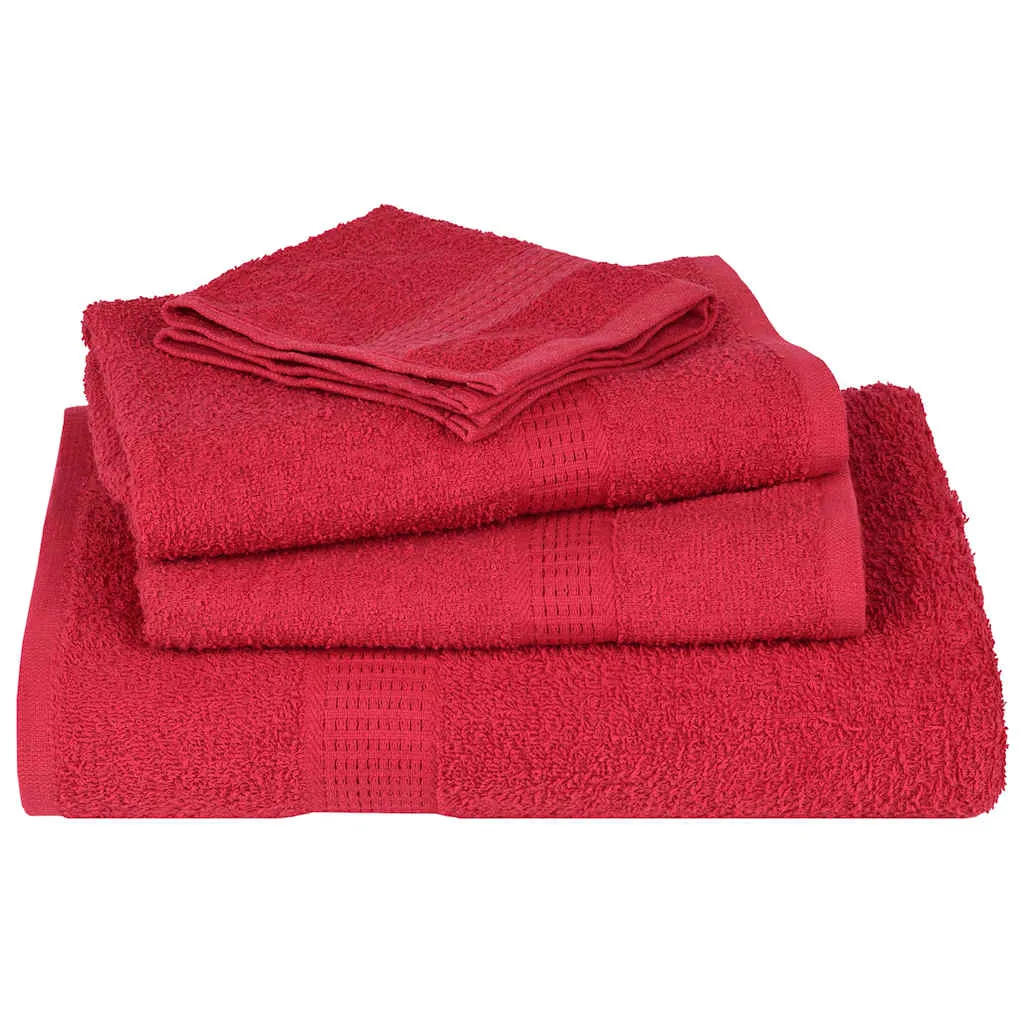 Bath Towels 4 pcs Red 100x150 cm 360 gsm 100% Cotton