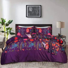 BED SET R2G FLORAL LEAVES