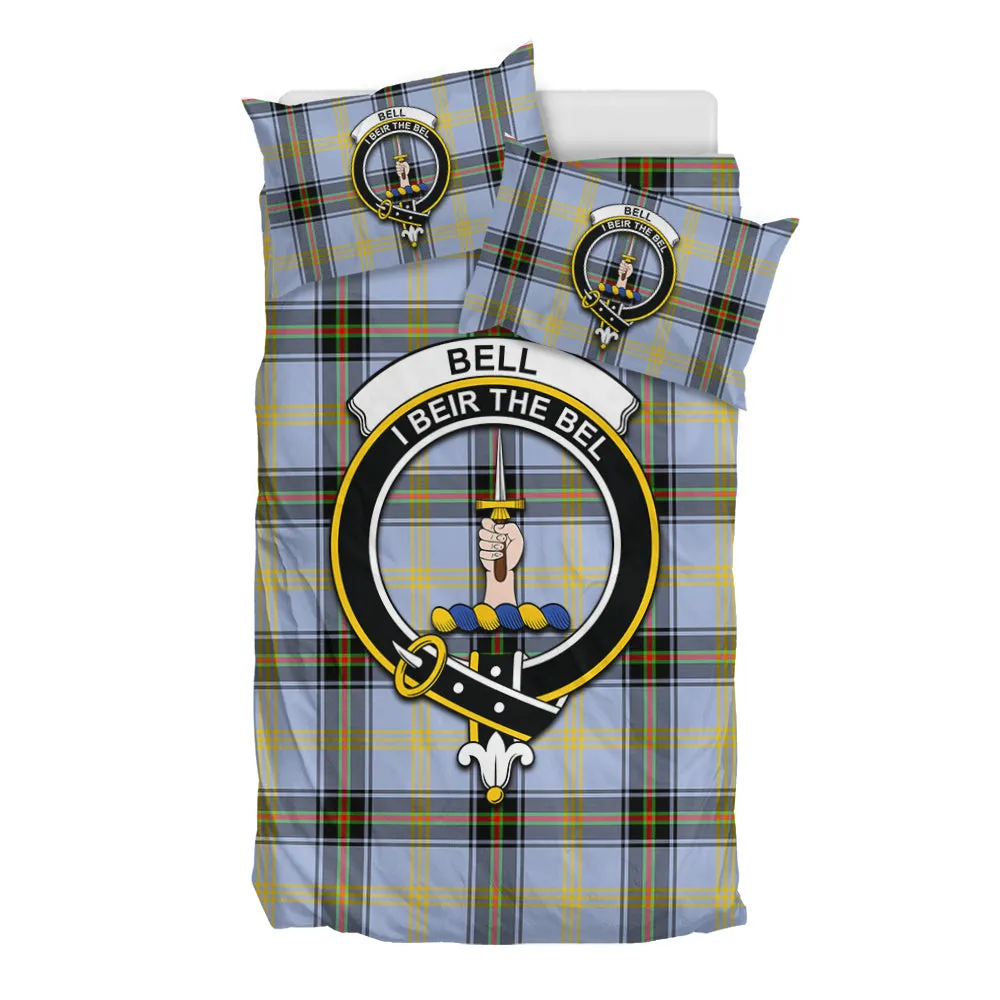 Bell Tartan Bedding Set with Family Crest