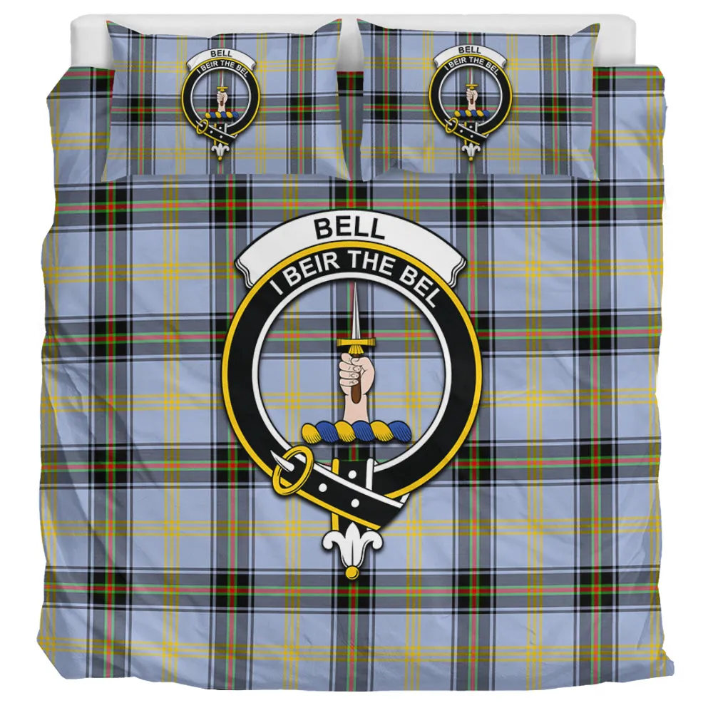 Bell Tartan Bedding Set with Family Crest